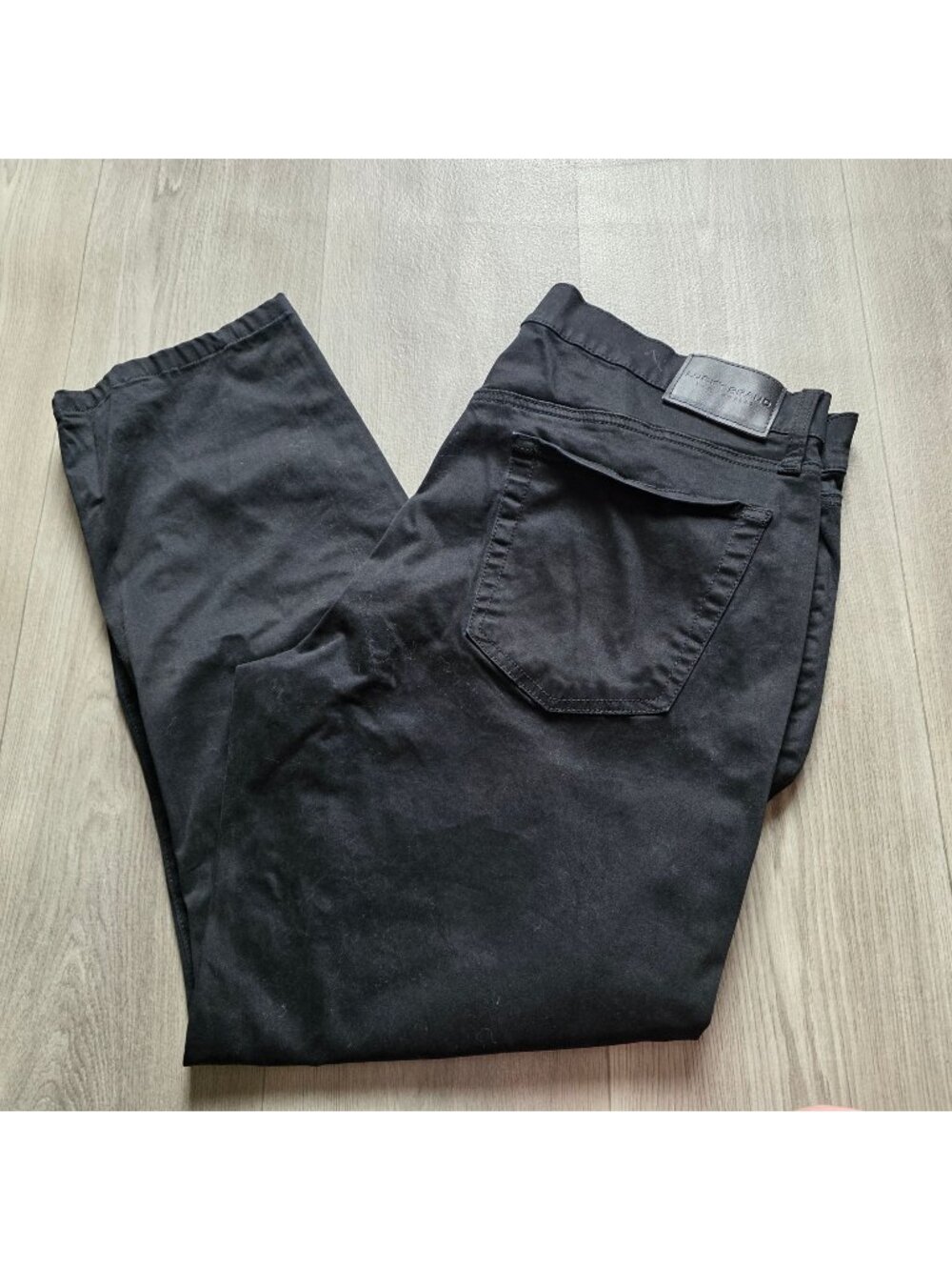 Lucky Brand 121 Slim Straight Mens Black Pants Size 38x32